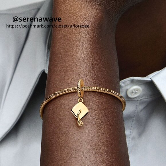 Pandora Graduation Cap Dangle Charm - Picture 4 of 5